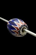 Chevron 6 Layer Glass Trade Bead - Originated in Venice, Italy 1 4