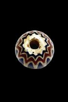 Chevron 6 Layer Glass Trade Bead - Originated in Venice, Italy 4 3