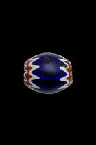 Chevron 6 Layer Glass Trade Bead - Originated in Venice, Italy 10