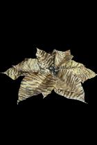 Clip on Tiger/Zebra Patterned Poinsettia Ornament 1