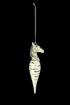 Glass Zebra Ornament  2