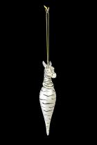 Glass Zebra Ornament  3