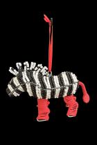Bead & Wire Zebra Ornament - South Africa