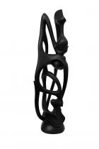 Abstract Ebony Wood Sculpture - by Adrianus, D.R. Congo -2