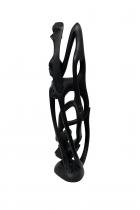 Abstract Ebony Wood Sculpture - by Adrianus, D.R. Congo -2 3