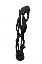 Abstract Ebony Wood Sculpture - by Adrianus, D.R. Congo -3 5