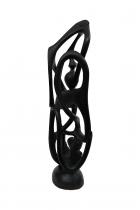 Abstract Ebony Wood Sculpture - by Adrianus, D.R. Congo -4 4