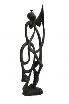 Abstract Ebony Wood Sculpture - by Adrianus, D.R. Congo -5 3
