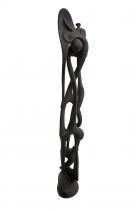 Abstract Ebony Wood Sculpture - by Adrianus, D.R. Congo -5 5