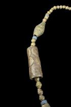 Necklace with Bronze Hair Tube and Bronze Swirls from the Baule People 2