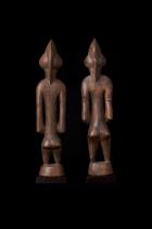 Pair of Altar Figures - Senufo People, northern Ivory Coast M41 3
