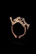 Twisted Metal Bracelet with Figure and Animals - West Africa 1