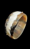 Horn Bangle with czs (cubic zirconium) 1 left 2