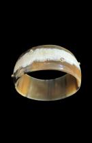 Horn Bangle with czs (cubic zirconium) 1 left 3