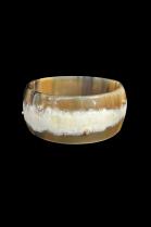 Horn Bangle with czs (cubic zirconium) 1 left