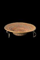 Large Antique Leather-Trimmed Harari Basket - Ethiopia 1