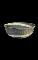 Black and Silver Swirl Telephone Cable Wire Basket - Zulu People, South Africa 1