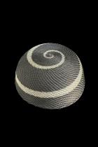 Black and Silver Swirl Telephone Cable Wire Basket - Zulu People, South Africa 3