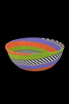 Colorful Swirl Telephone Cable Wire Basket- Zulu People, South Africa 1