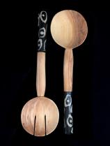 Olivewood & Batik Bone Servers - Kenya 1