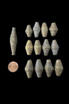 13 Ancient Bronze Beads - Baule People, Ivory Coast 2