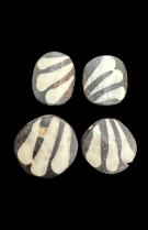 4 Batik Bone Beads - Kenya