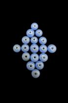 17 Blue Glass Beads