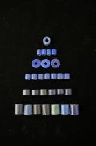 Mixture of 30 Old Blue Glass Trade Beads 1