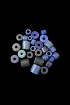 Mixture of 30 Old Blue Glass Trade Beads