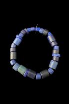 Mixture of 30 Old Blue Glass Trade Beads 3