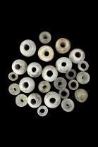Old Milky White Glass Trade Beads 1