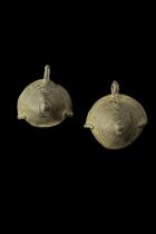 2 Bronze Diviners Bells - Lobi People, Burkina Faso