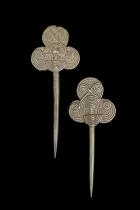 2 Bronze Hair Picks - Bobo People, Burkina Faso 2
