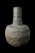 Vintage ChoCho Milk Container Basket on Custom Stand - Borana People, Ethiopia 1