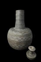 Vintage ChoCho Milk Container Basket on Custom Stand - Borana People, Ethiopia 3