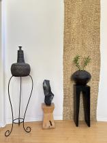 Vintage ChoCho Milk Container Basket on Custom Stand - Borana People, Ethiopia 6