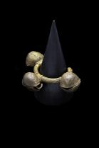 Antique Bronze Crotal Ringing Bell Bracelet - West Africa (Possibly Dan People) 4