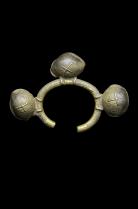 Antique Bronze Crotal Ringing Bell Bracelet - West Africa (Possibly Dan People) 6