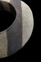 Woven Futuristic Bangle w/ Grey Stripes  (174SNK) 2