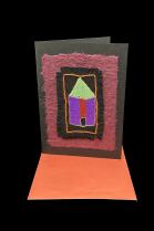 Embroidered Hut - One-of-a-kind card - South Africa 2