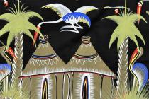 Original Vintage Painting by Congolese Artist Morga Jean entitled 