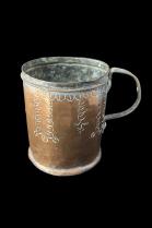 18TH-Century Engraved French Copper Beer Pitcher