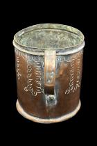 18TH-Century Engraved French Copper Beer Pitcher 2