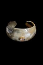 Horn Cuff Bracelet with large CZ 1