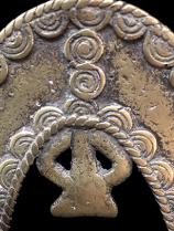 Trade Bead Necklace with Old Bronze Divination Pendant - Nuna People, Burkina Faso 2