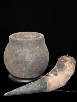 Diviner's Medicine Mortar and Pestle - Shona People - Zimbabwe  (8574) - Sold 1