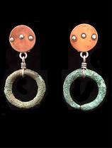 Ancient Djenne Rings with copper and sterling clips - Sold