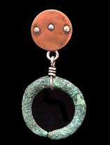 Ancient Djenne Rings with copper and sterling clips - Sold 2