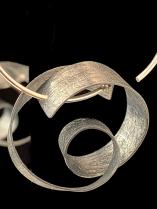 Oxidized Sterling Silver Pretzel Shaped Earrings (EHC342X) 8