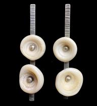 Posted Sterling Silver and Shell Earrings by Robbin and Warren